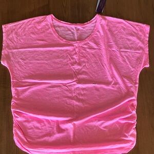 Lane Bryant Pink Short Sleeve Tee with Rhinestone Accents